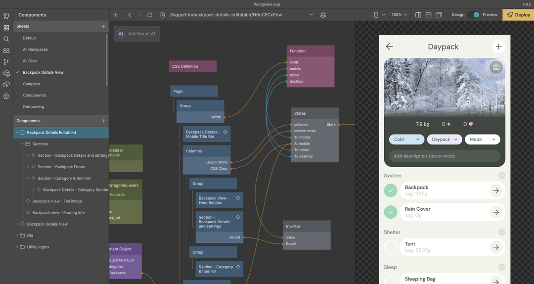 Noodl interface